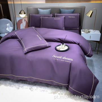 Conjunto de cama de algodão 100% algodão de estilo europeu de luxo